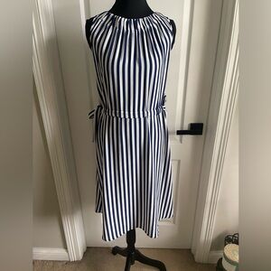 Juicy Couture A-Line Halter Mini Dress White Blue NWOT size M